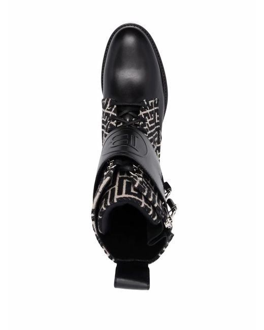 Balmain Black Phil Ranger Biker Boots for men