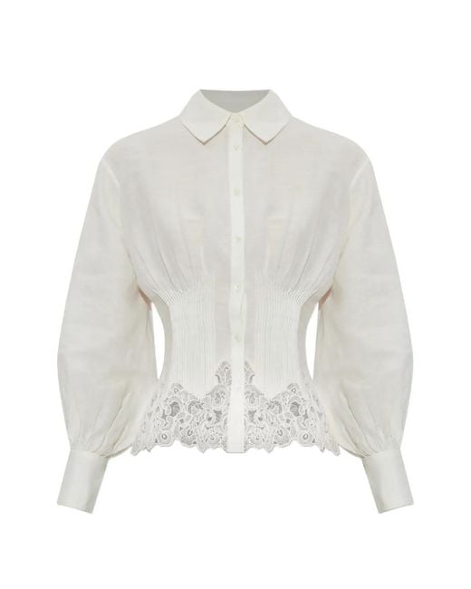 AllSaints White Chemise Carol Bordée De Dentelle