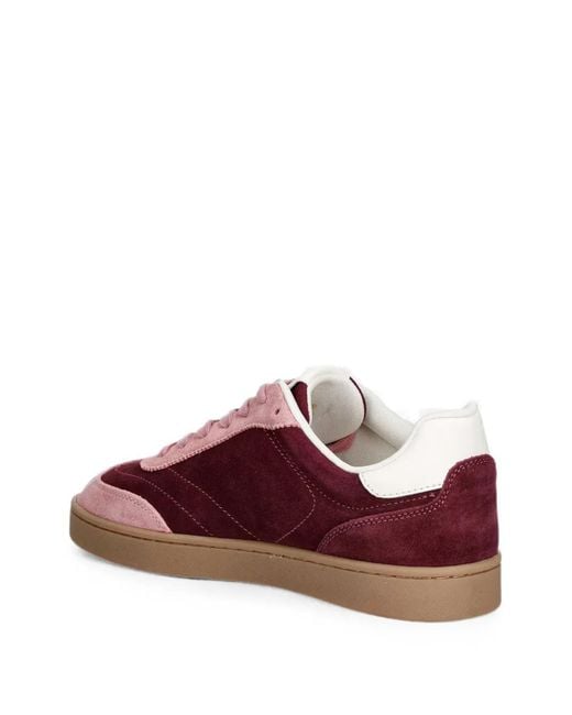 Guess Pink Logo-Embroidered Panelled Sneakers