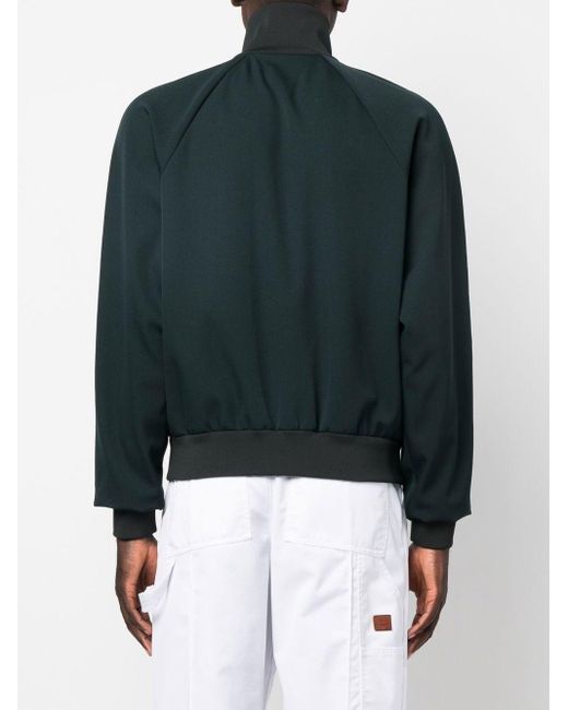 Bottega Veneta Green Stripe-panel Zip-up Sweatshirt for men