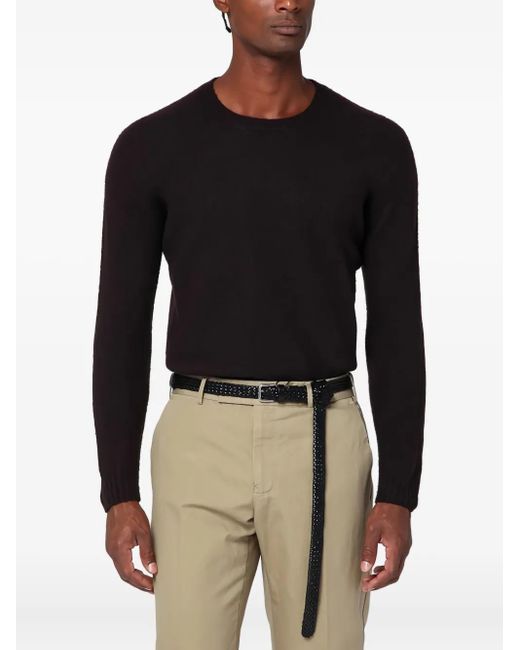 Drumohr Black Crew-Neck Sweater for men