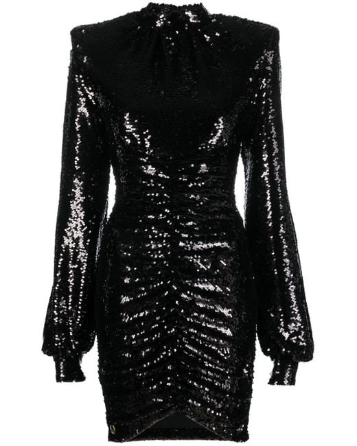 Philipp Plein Sequin-embellished Dress in Black | Lyst