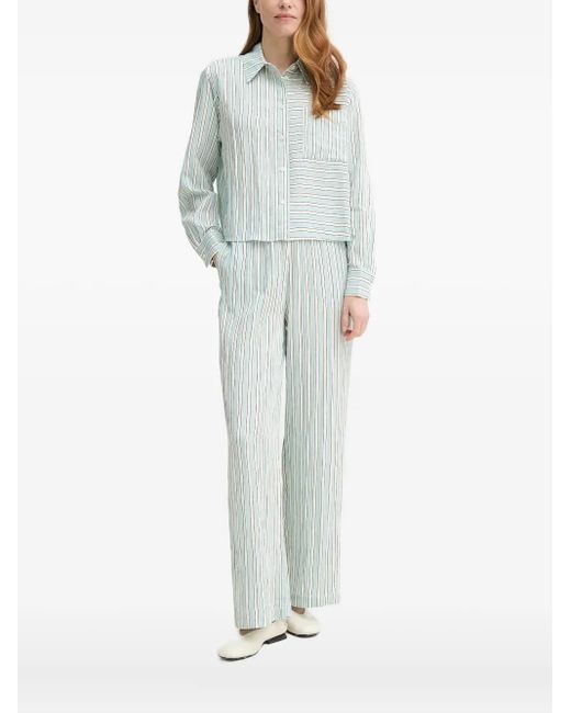 Marc O' Polo Blue Striped Panelled Shirt