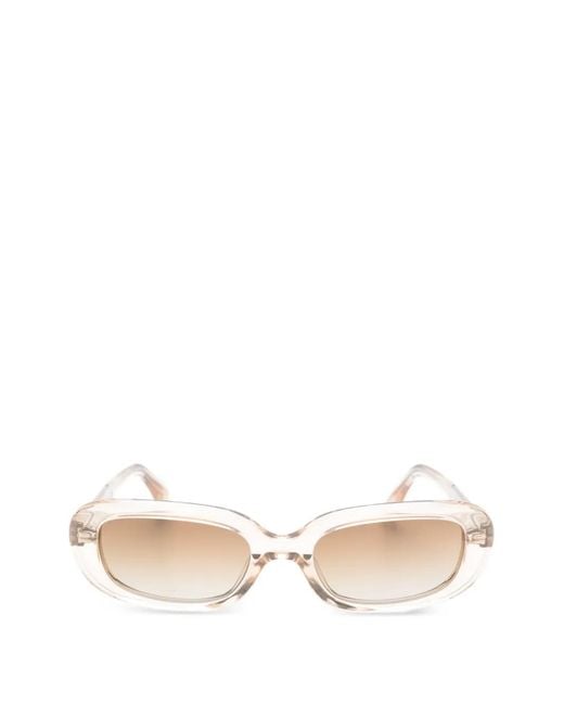 Chimi Natural Oval-Frame Sunglasses