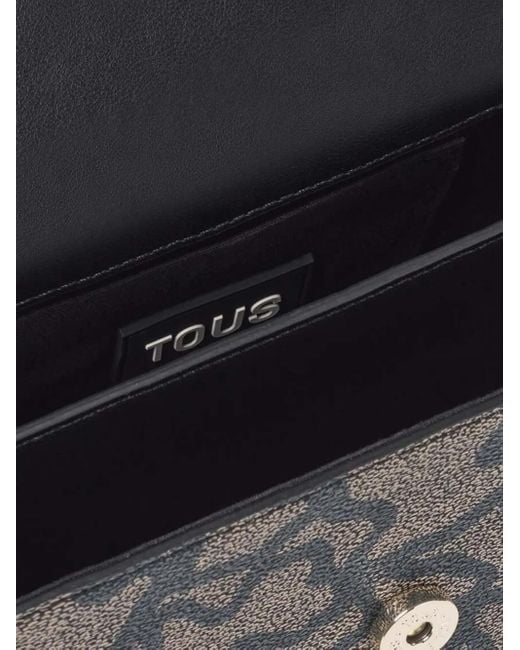 Tous White Bear-Print Chain-Strap Shoulder Bag