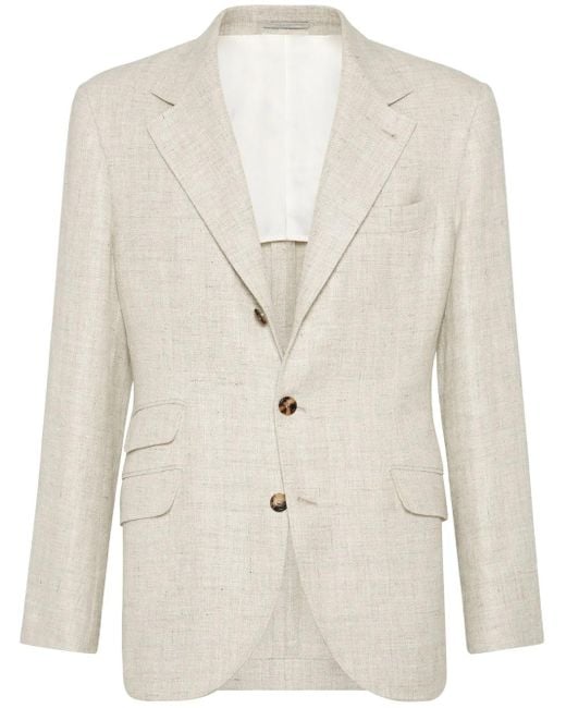 Brunello Cucinelli Natural Deconstructed Jacket For for men