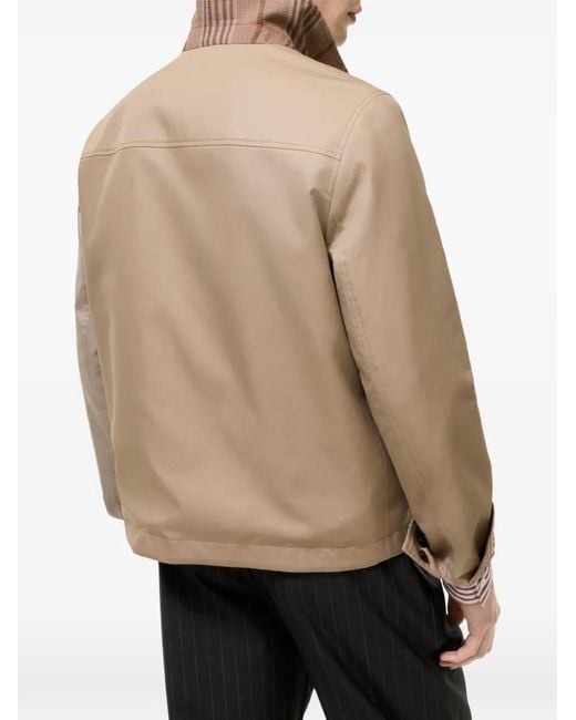 Burberry Natural Reversible Tropical Gabardine Bloomsbury Harrington Jacket for men