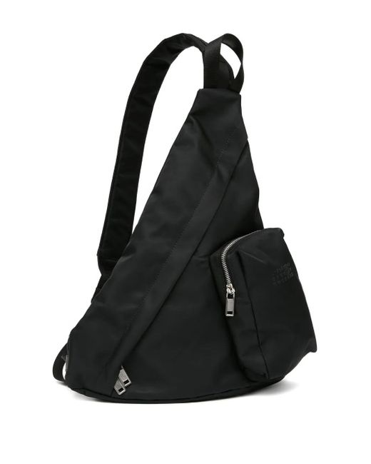 MM6 by Maison Martin Margiela Black Triangular Cross Body Bag