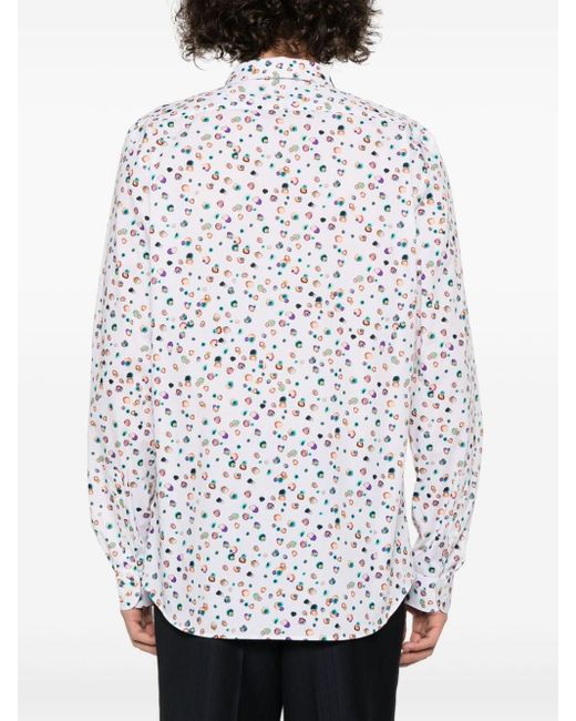 Chemise en coton à motif abstrait PS by Paul Smith pour homme en coloris White