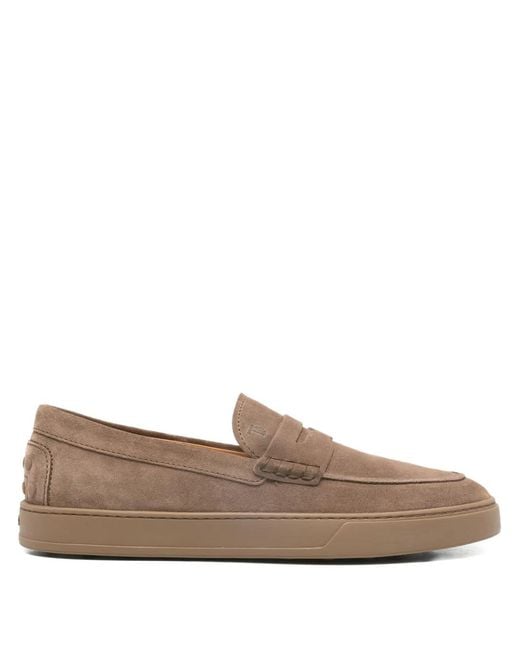 Tod's Brown Penny Bar Loafers for men
