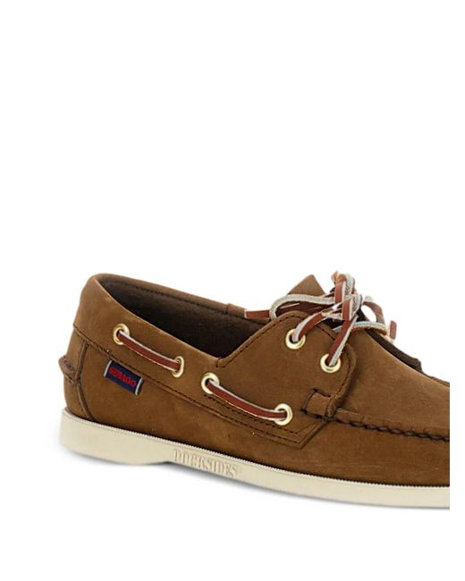 Sebago Brown Round-Toe Boat Shoes