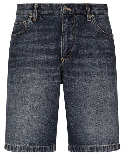 Dolce & Gabbana Jeans-Shorts mit geradem Bein in Blue für Herren