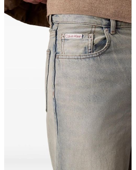 Calvin Klein Gray Logo-Detail Jeans for men
