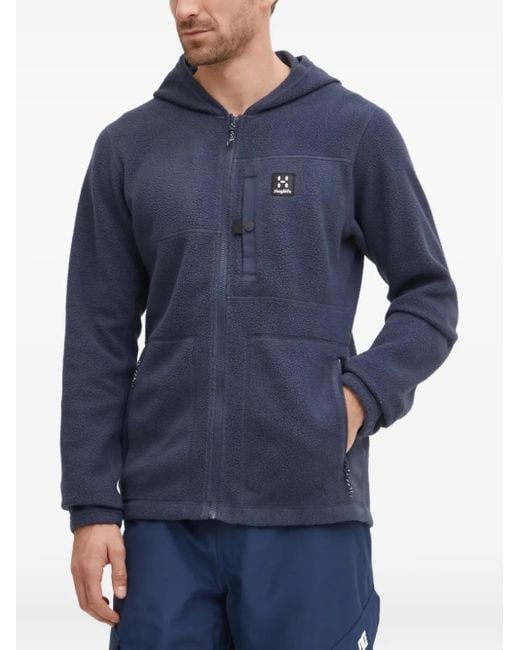 Haglöfs Blue Malung Pile Hooded Zip-Up Jacket for men