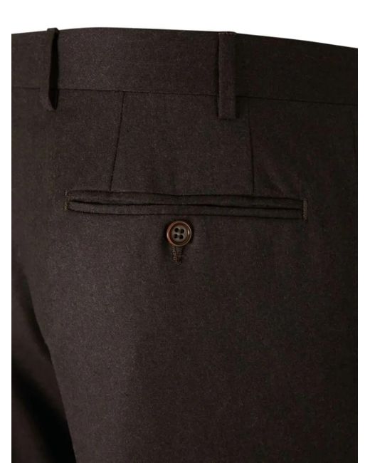 Canali Gray Pressed-Crease Trousers for men