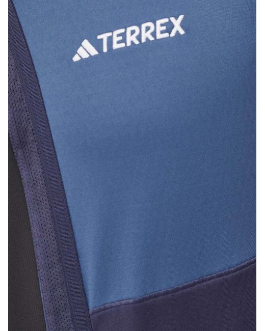 Adidas Blue Panelled Zip-Up Hoodie for men