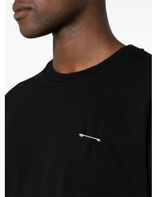 MM6 by Maison Martin Margiela Black Safety Pin Sweatshirt for men