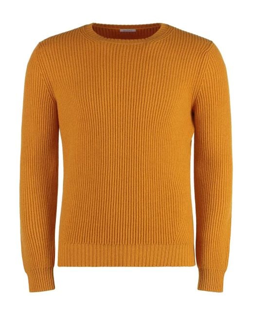 Malo Orange Pull En Cachemire À Col Rond for men