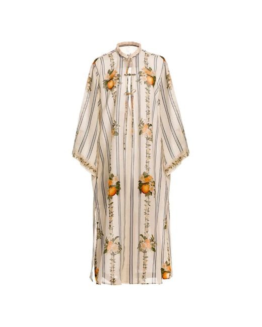 Agua Bendita White Datil Valle Kaftan Dress