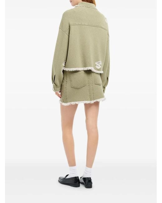 Barrie Green Denim Fringed Jacket