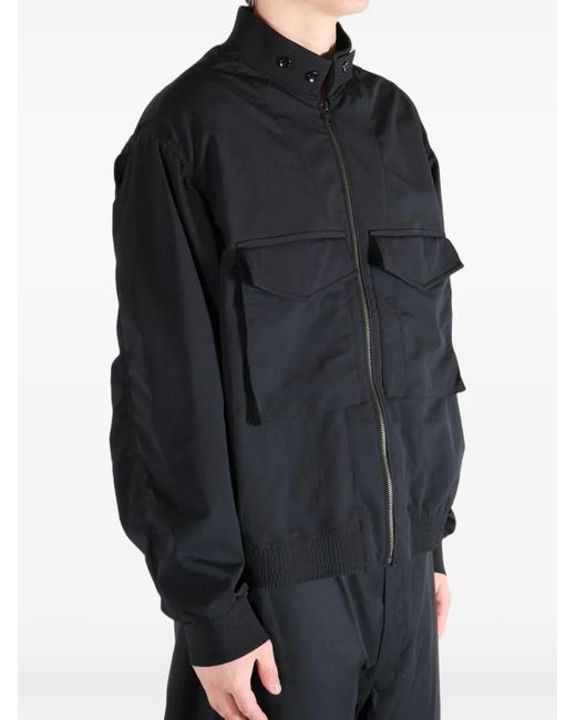 Nanamica Black Flap-Pocket Bomber Jacket