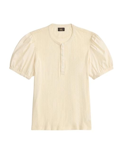 RRL Natural Haut À Manches Bouffantes