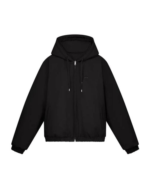 Felpa Con Cappuccio E Zip di Arte' in Black da Uomo