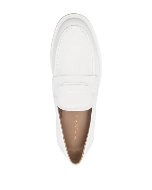 Gianvito Rossi White Harris Moccasins For for men