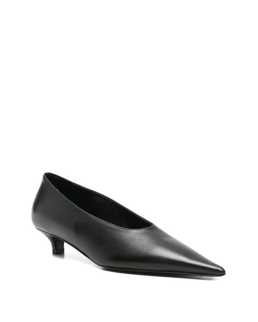 Totême Black Sharp Nappa Kitten Pumps