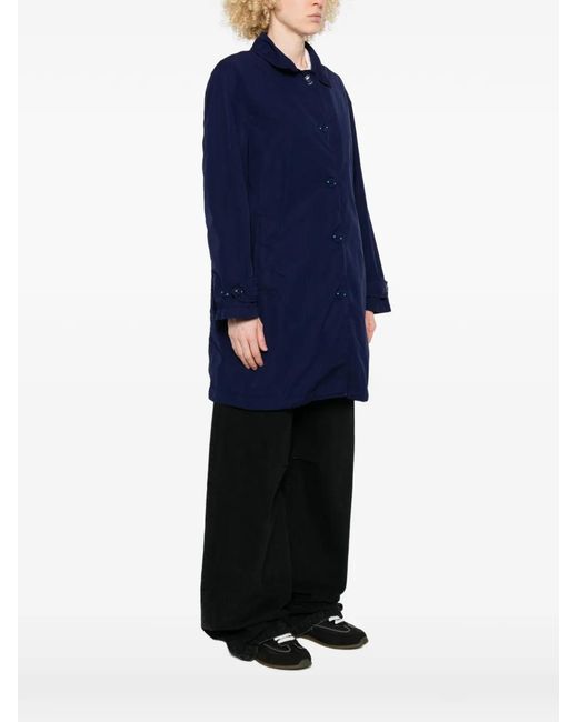 Aspesi Blue Manteau Mi-Long Droit