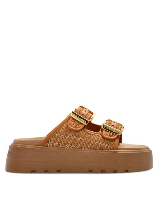 Casadei プラットフォーム サンダル Brown