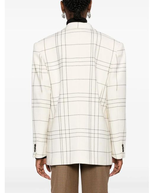 Marni Natural Checked Wool-Felt Blazer