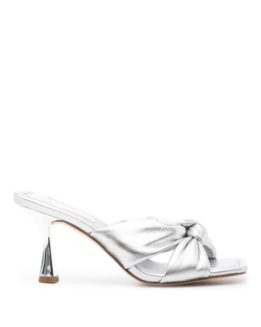 Sandales métallisées Elena 75 mm MICHAEL Michael Kors en coloris White