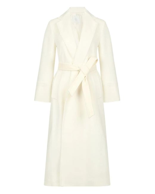 Cappotto Donna Con Cintura di Eleventy in White