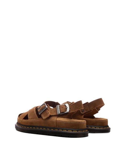 Mules En Daim À Boucles Dr. Martens pour homme en coloris Brown