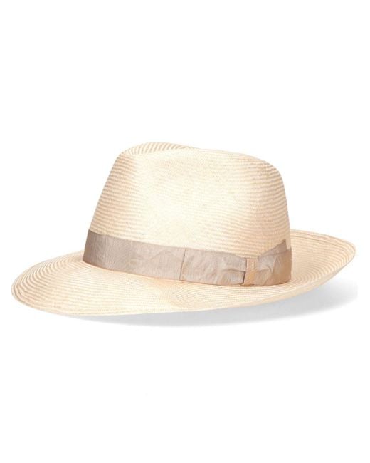 Borsalino Natural Amedeo Interwoven Sun Hat for men
