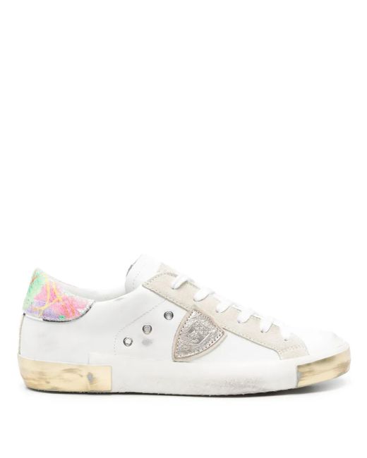 Philippe Model White Leather Sneakers