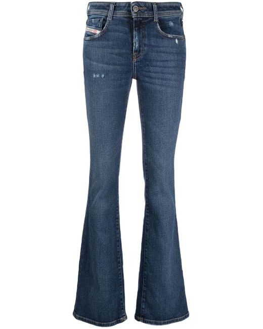 DIESEL Denim Wide-leg Jeans in Blue | Lyst