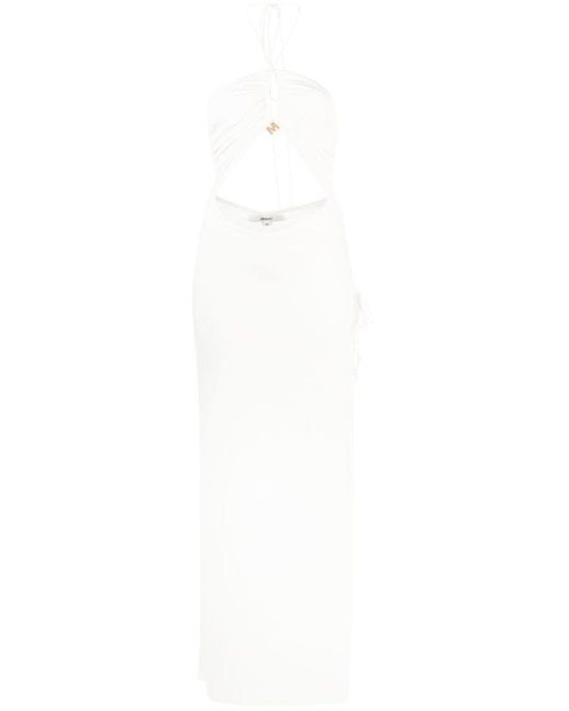 MANURI White Zaddy Neckholder-Kleid