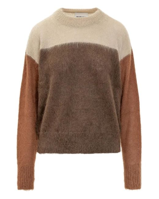 Isabel Marant Trui Met Colourblocking En Lange Mouwen in het Brown