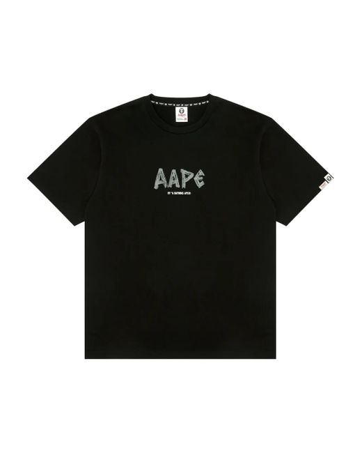 Aape By A Bathing Ape Aape Universe T-Shirt Met Print in het Black voor heren