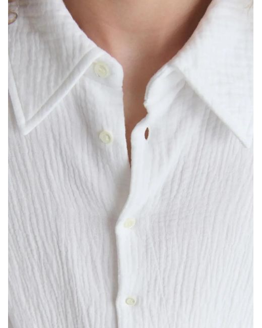 Séfr White Bobby Crinkled Shirt for men