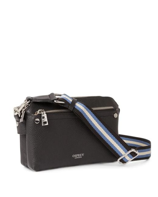 Osprey Black The Stella Grainy Leather Cross-Body Bag