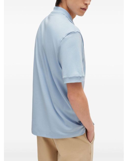 HUGO Poloshirt mit Logo-Print in Blue für Herren
