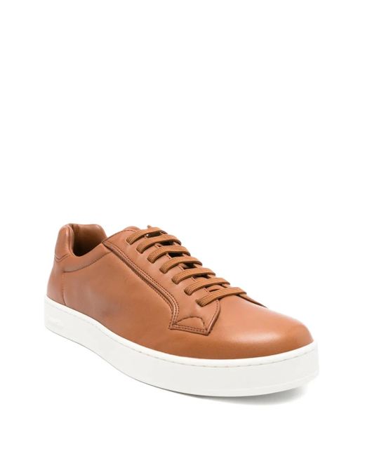Church's Brown Elastic-Lace Leather Sneakers for men
