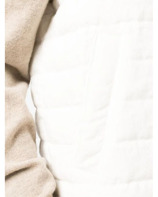 Herno White Padded-Design Feather Down Gilet for men