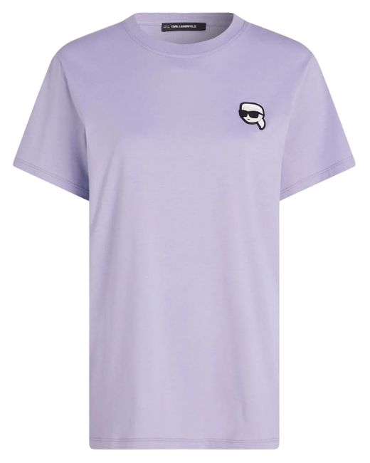 Karl Lagerfeld Purple Ikon T-Shirt