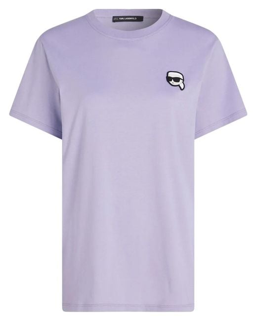 Karl Lagerfeld Purple Ikon T-Shirt