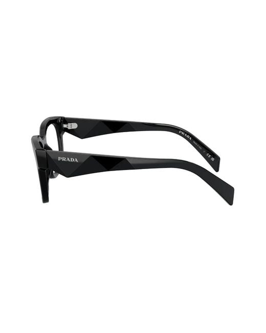 Prada Black Logo-Engraved Square-Frame Glasses for men