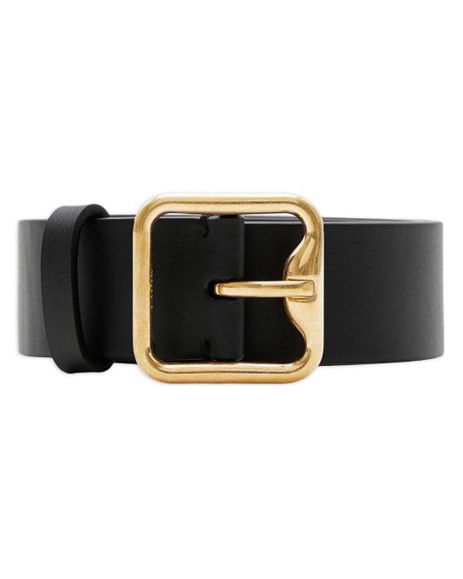 Burberry Black B Buckle Leather Belt for men